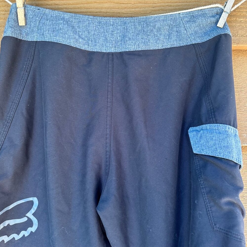Fox Racing Black Grey Swim Trunks Men's Shorts Size 28 - Picture 8 of 9